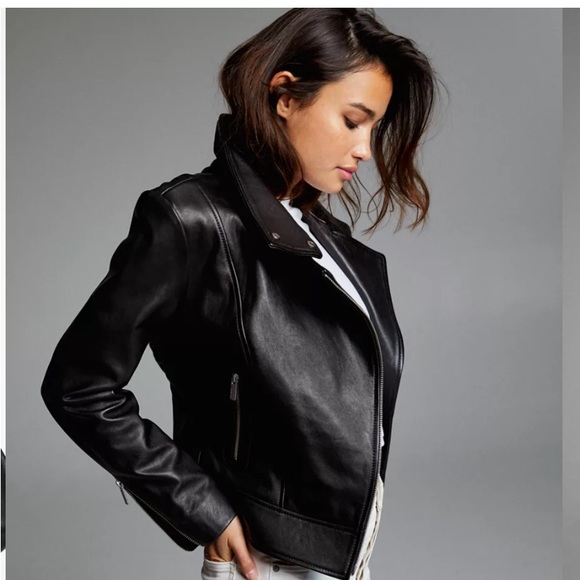 Mackage leather biker jacket - Picture 1 of 12